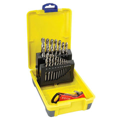 Bordo - 19 Piece Bright HSS Jobber Set Bonus Stubbie Folding Knife | 2007-M2-C18