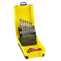 Bordo - 25 Piece Bright HSS Jobber Drill Set Bonus Stubbie Folding Knife | 2007-M6-C18