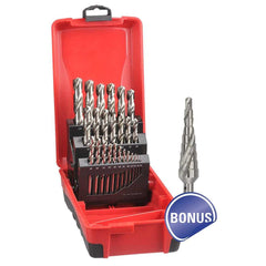 Bordo - 25 Pce - 1- 13mm Delta Point Drill Set with bonus Step Drill | 2015-M3-SDM1