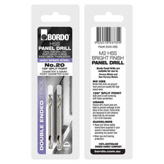 Bordo - No.20 Bright Double Ended Panel Drill - 2pk Clam | 2345-20S