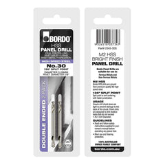 Bordo - No.30 Bright Double Ended Panel Drill - 2pk Clam | 2345-30S
