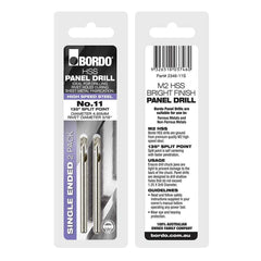 Bordo - No.11 Bright Single Ended Panel Drill - 2pk Clam | 2346-11S