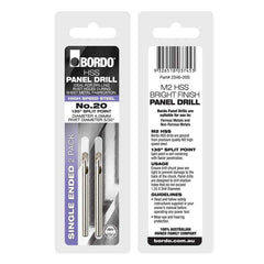 Bordo - No.20 Bright Single Ended Panel Drill - 2pk Clam | 2346-20S