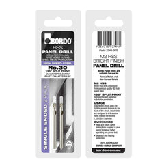 Bordo - No.30 Bright Single Ended Panel Drill - 2pk Clam | 2346-30S