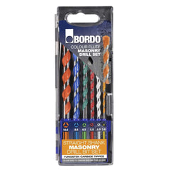 Bordo - 3 - 10mm 6Pce Colour Flute TCT Masonry Set | 2532-S1