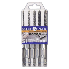 Bordo - 5 - 10mm 5 Pce SDS Plus X-Bit Masonry Drill Set | 2538-S1