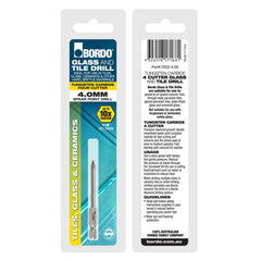 Bordo - 4.00mm 4 Cut Glass and Tile Drill Bits Hex Shank  | 2552-4.00