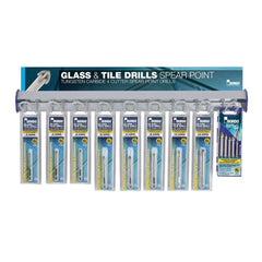 Bordo - 4 Cut Glass And Tile Drill Bits Hex Shank Merchandiser | 2552-D1