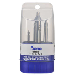 Bordo - 5 Piece HSS Centre Drill Set | 2560-S1