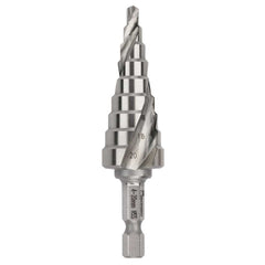 Bordo -  4-20 x 2mm Spiral Flute Hex Shank M2-HSS Step Drill | 2604-M2