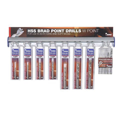 Bordo -  Brad Point Drill - Hangsell - 1 Tier Merchandiser | 2666-D1