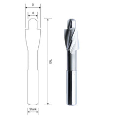 Bordo - 20x13mm 180 Degree Counterbore For M12 Screws | 3870-12.0