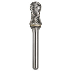 Bordo - 1/2" Radius Ball Nose End Cut 1/4" Shank Burr | 6400-37363