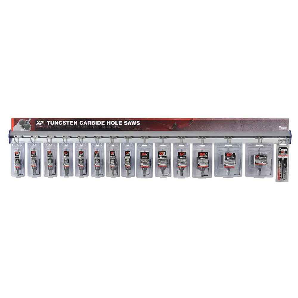 Bordo -  XP2 TCT Holesaw - Hangsell - 1 Tier Flt Merchandiser | 7081-D2FLT