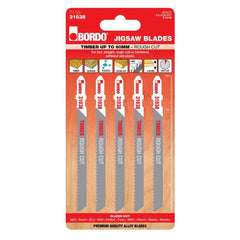 Bordo - 100mm x 3.0T HCS T-Shank Rough Cut Jigsaw Blade - 5Pk | 7110-31038