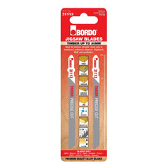 Bordo - 100mm x 2.5T HCS T-Shank Precise Cut Jigsaw Blade - 2Pk | 7110-31113