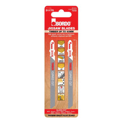 Bordo - 100mm x 4.0T HCS T-Shank Curved Cut Jigsaw Blade - 2Pk | 7110-31175
