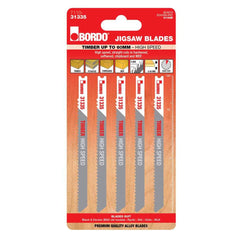 Bordo - 100mm x 4.0T HCS Uni Shank High Speed Cut Jigsaw Blade - 5Pk | 7110-31335