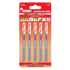Bordo - 100mm x 3.0T HCS Uni Shank Rough Cut Jigsaw Blade - 5Pk | 7110-31342