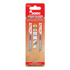 Bordo - 75mm x 2.0T HCS Uni Shank Straight Cut Jigsaw Blade - 2Pk | 7110-31441