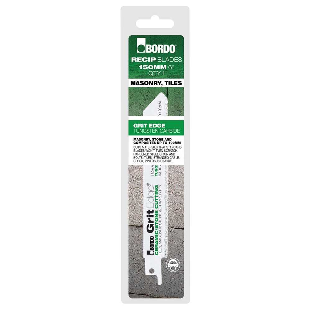 Bordo - 150mm (6") GritEdge Reciprocating Saw Blade - 1Pk Clam | 7200-06GC