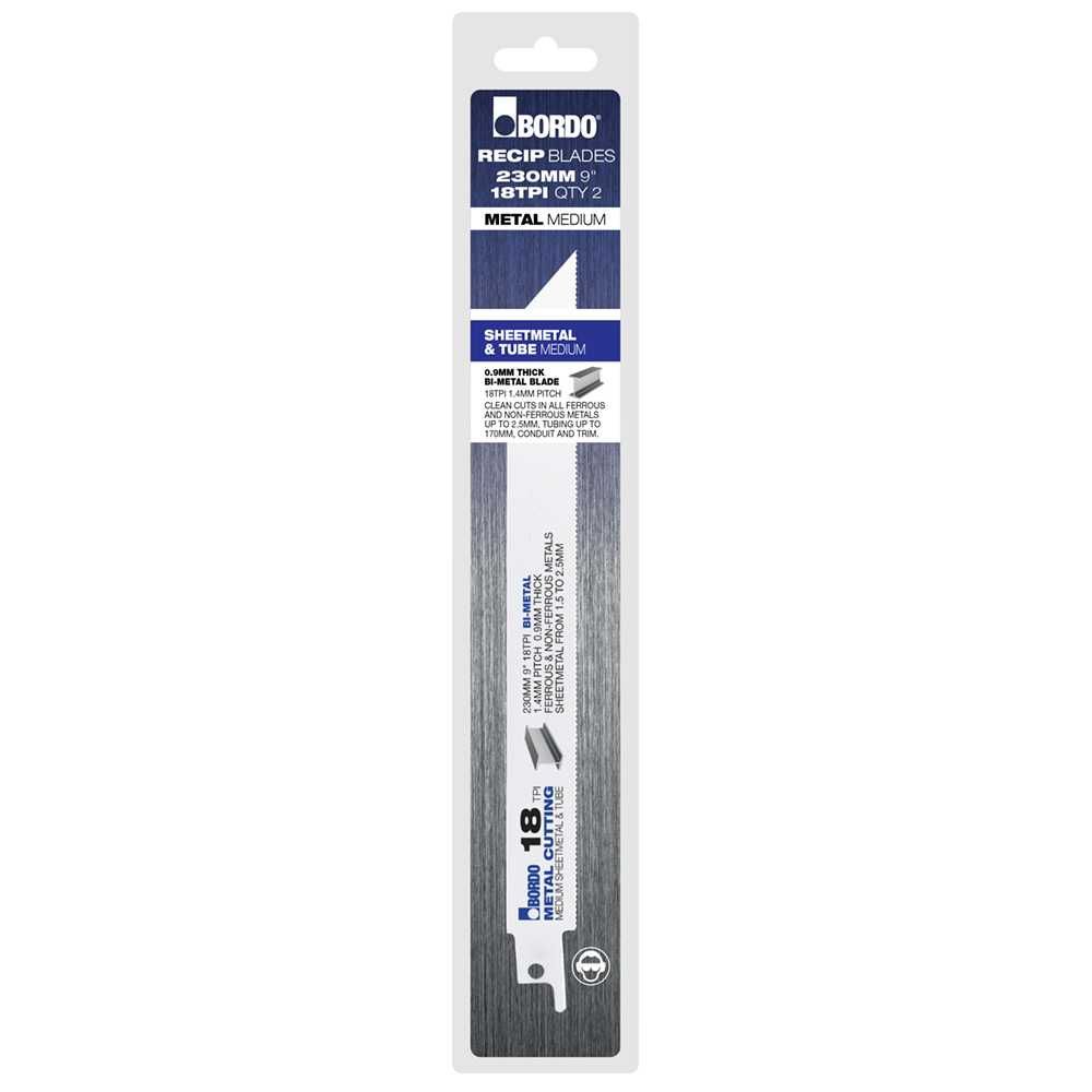 Bordo - 230mm (9") 18TPI Reciprocating Saw Blade - 2Pk Clam | 7200-0918C