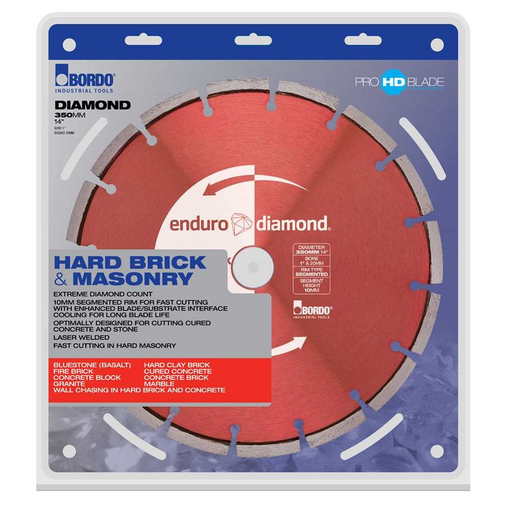 Bordo - 350mm Segmented Diamond Hard Brick Blade | 7468-350