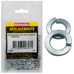 Champion - WASHERS-SPRING-SQUARE SECTION-1/4"-ZINC PLATED | C1008-2