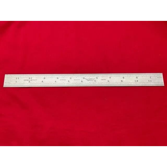 Starrett - Steel Rule 12in 1/16in Shrink per Foot 6R Grad | C100A-12