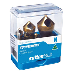 Sutton Tools - Countersink C106 905 Three Flute HSS TiN 90Deg | C1060905