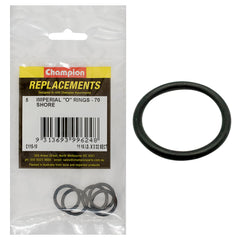 Champion - O Rings - Nitrile Rubber - 70 Shore - 11/16" x 3/32" - Black | C115-10