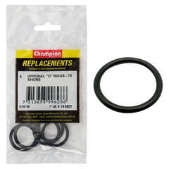 Champion - O Rings - Nitrile Rubber - 70 Shore - 1" x 1/8" - Black | C115-14