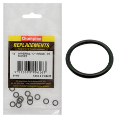 Champion - O Rings - Nitrile Rubber - 70 Shore - 1/4" x 1/16" - Black | C115-2