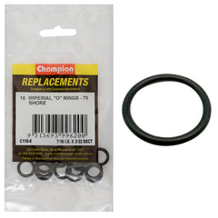 Champion - O Rings - Nitrile Rubber - 70 Shore - 7/16" x 3/32" - Black | C115-6