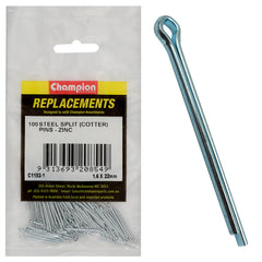 Champion - Split Pins - 1.6 x 22mm - Zinc Plated | C1152-1