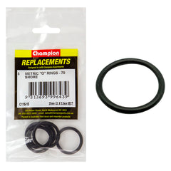 Champion - O Rings - Nitrile Rubber - 70 Shore - 25mm x 3.5mm - Black | C116-15