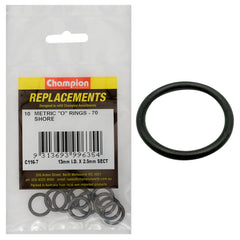 Champion - O Rings - Nitrile Rubber - 70 Shore - 13mm x 2.5mm - Black | C116-7