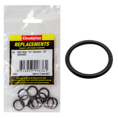 Champion - O Rings - Nitrile Rubber - 70 Shore - 14mm x 2.5mm - Black | C116-8