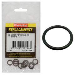 Champion - O Rings - Viton Rubber - 70 Shore - 3/8" x 3/32" - Brown | C118-5