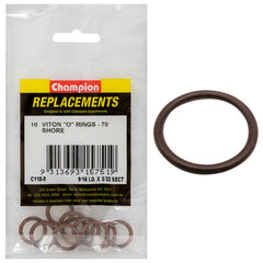 Champion - O Rings - Viton Rubber - 70 Shore - 9/16" x 3/32" - Brown | C118-8