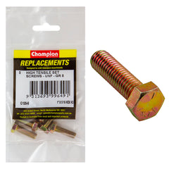 Champion - Hex Set Screws - High Tensile - 5/16" x 1" - UNF - Grade 5 | C120-6