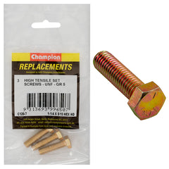 Champion - Hex Set Screws - High Tensile - 5/16" x 1 - 1/4" - UNF - Grade 5 | C120-7