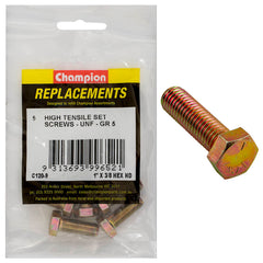 Champion - Hex Set Screws - High Tensile - 3/8" x 1" - UNF - Grade 5 | C120-9