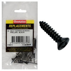 Champion - Self Tapping Screws - Rsd - Phillips - 3.5 x 25mm - Black | C1200-13