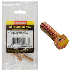 Champion - Hex Set Screws - High Tensile - 5/16" x 1 - 1/4" - UNC - Grade 5 | C125-10
