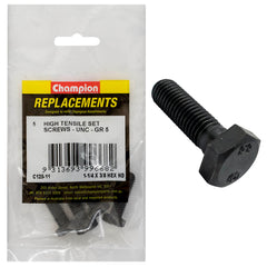Champion - Hex Set Screws - High Tensile - 3/8" x 1 - 1/4" - UNC - Grade 5 | C125-11