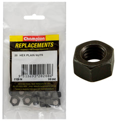 Champion - Hex Plain Nuts - 3/8" - UNC - Class 5 | C125-14