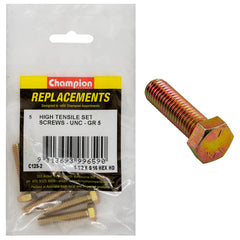 Champion - Hex Set Screws - High Tensile - 5/16" x 1 - 1/2" - UNC - Grade 5 | C125-2