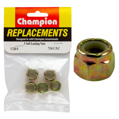Champion - HEX NUTS-SELF LOCKING-NYLON INSERT-7/16"-UNC | C126-5