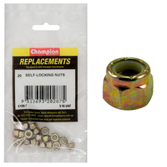 Champion - HEX NUTS-SELF LOCKING-NYLON INSERT-10/32"-UNF | C126-7